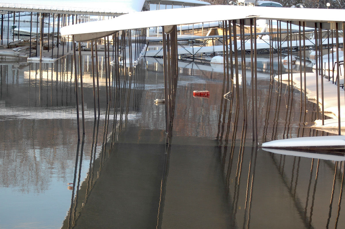 Dock Underwater From Heavy Snow Load In 2006